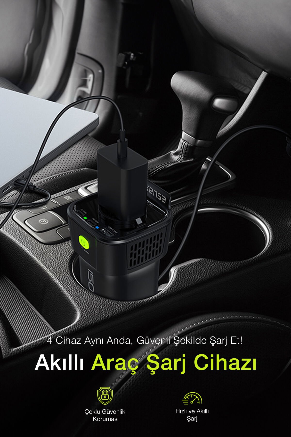 5’i 1 Arada Araç Elektrik Adaptörü görsel 4