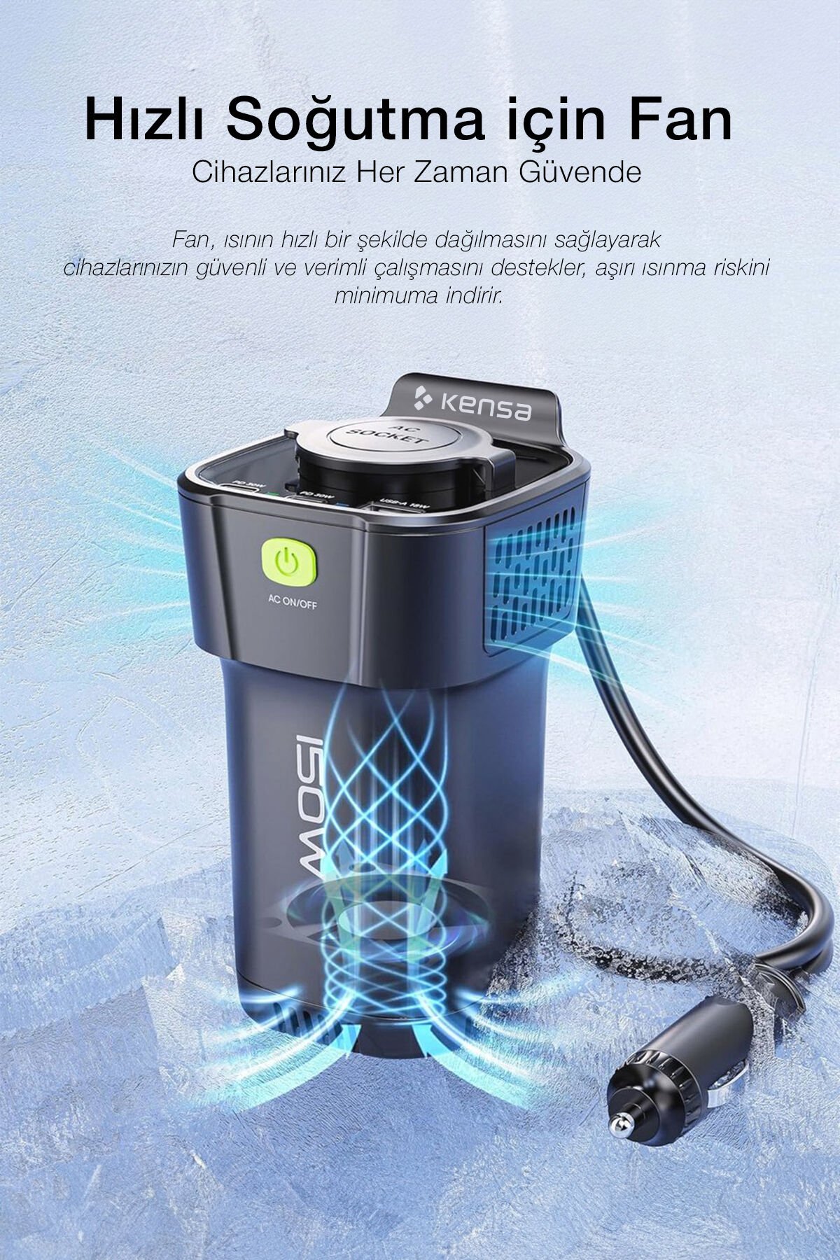 5’i 1 Arada Araç Elektrik Adaptörü görsel 3