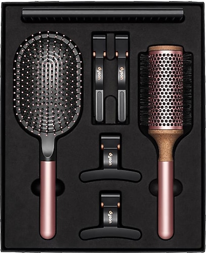  Saç Şekillendirme Tarak Fırça Seti Premium Bakım Kiti Rose Gold görsel 3
