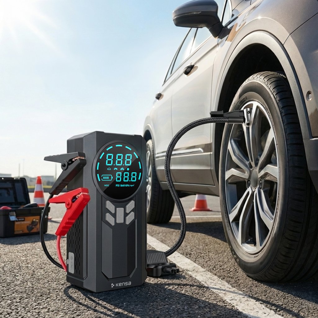 Akü Takviye Cihazı ve Akıllı Hava Pompası 150 PSI - 12.000mAh görsel 4